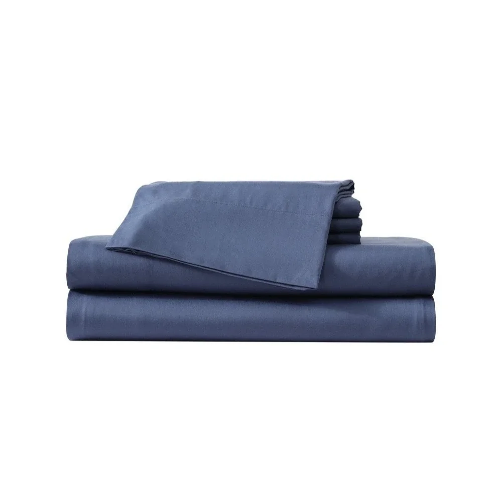 Harmony Home 6 pc Viscose made from bamboo sheet set King size Navy
